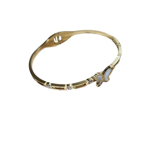 18K Gold-Plated Stainless-Steel Butterfly Bangle | 2 for $40 - Picture 6 of 7